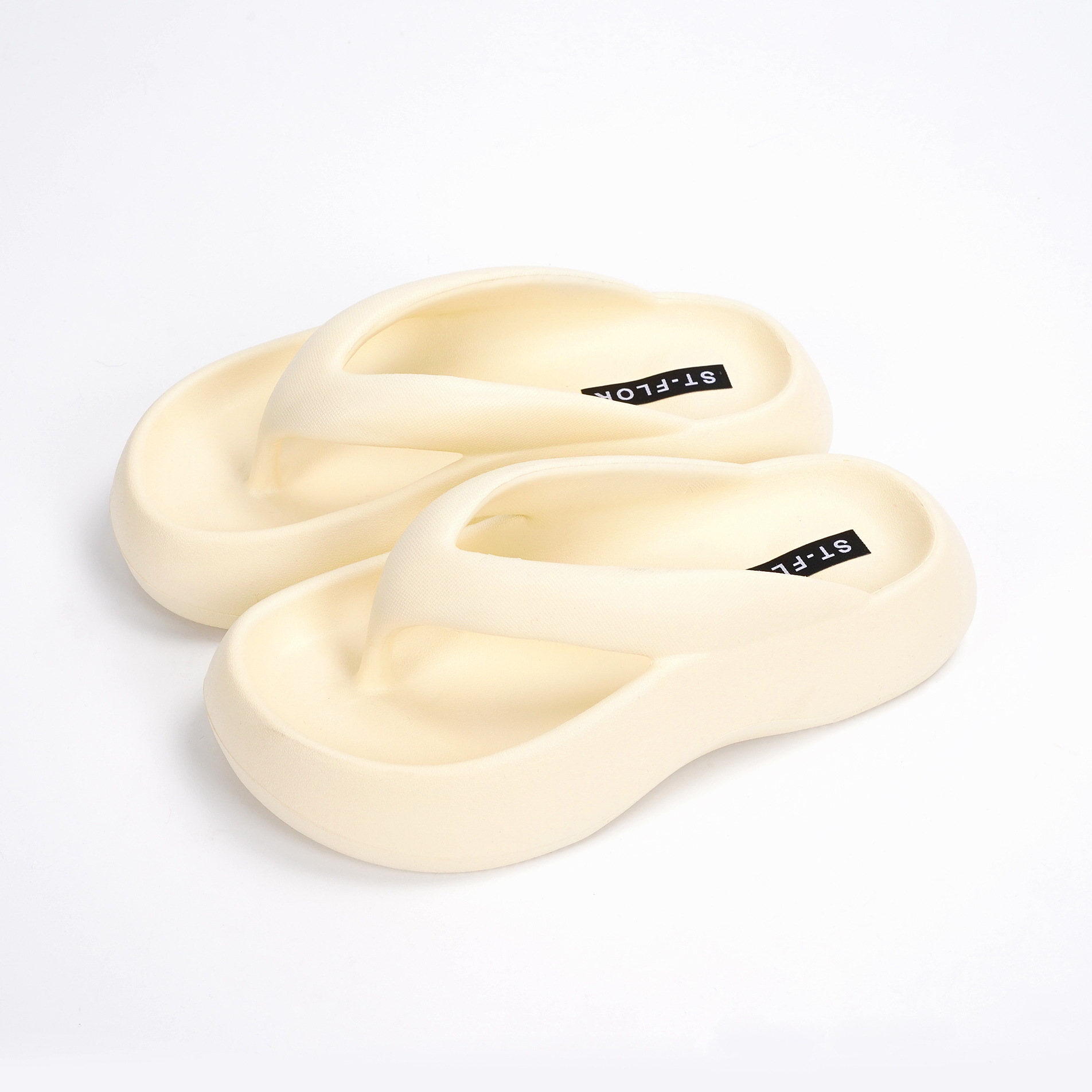 Summer Clip-Foot Bread Slippers EVA Rubber And Plastic Thick Bottom Non-Slip Herringbone Men's And Women's Slippers For Outer Wear image 12